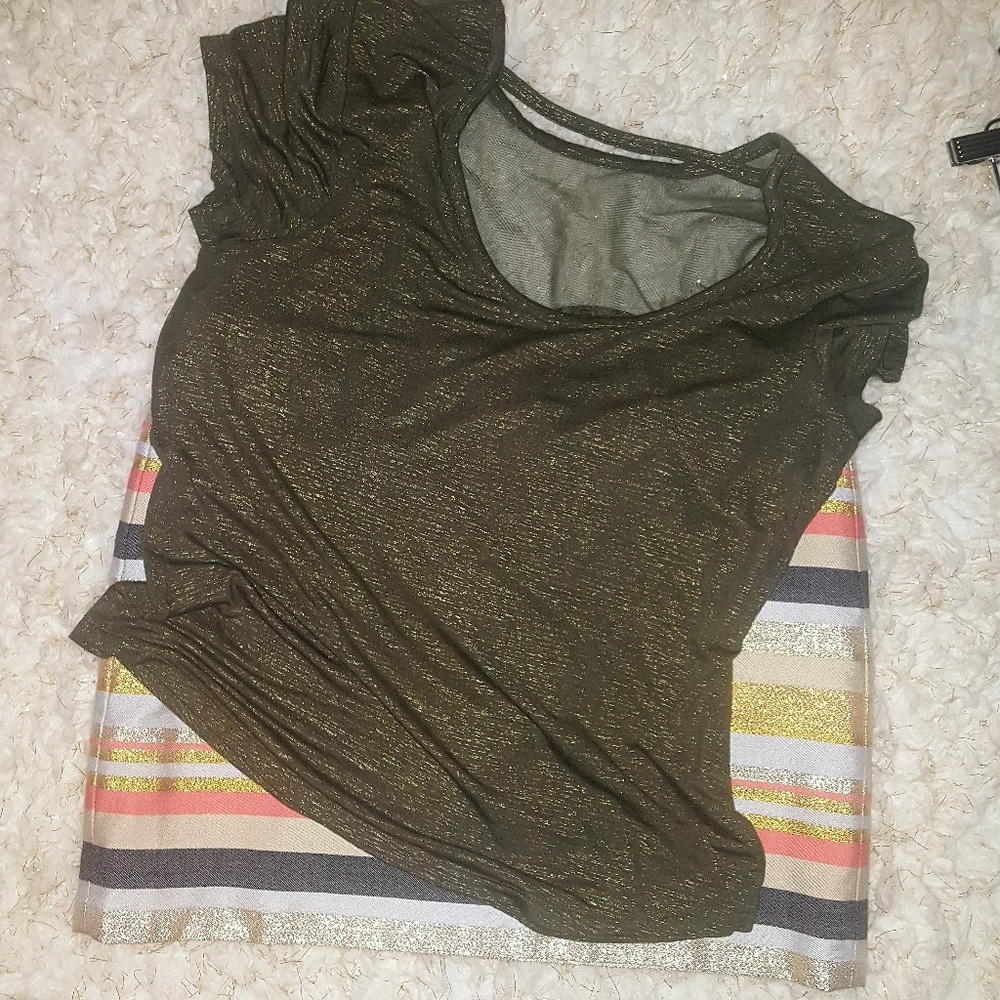 J CREW MINI SKIRT Amazing Metallic Strips - Picture 2 of 7